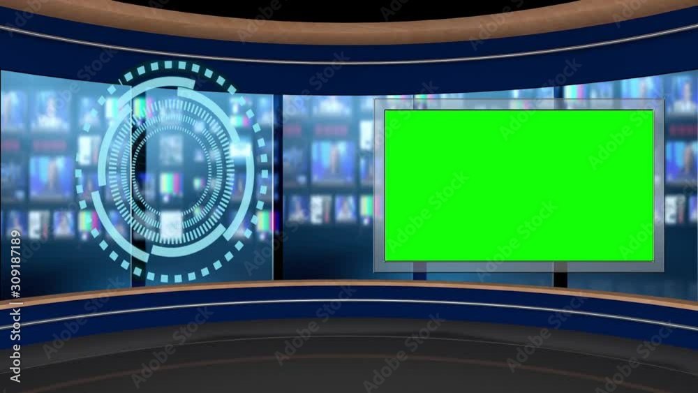 3D Virtual Studio Set Green Screen Background 3D Virtual Studio Set Green Screen Background