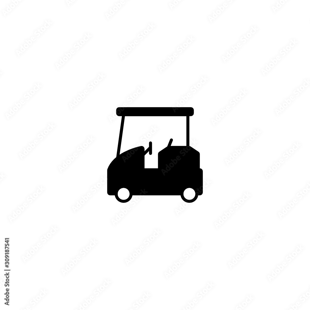 Golf Car use Icon, Logo, Vector
