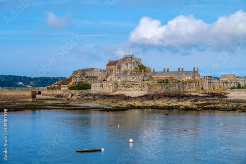 View from the sea to Elizabeth Castle, Jersey