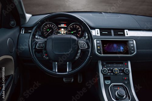 фотография Modern and expensive car interior
