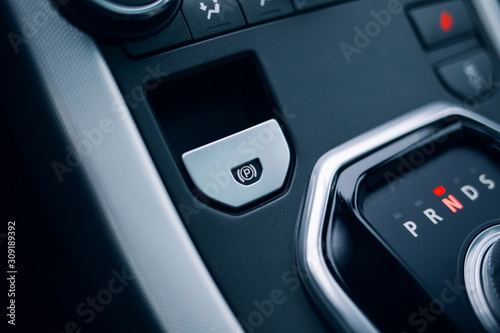 Fotografija Modern car hand brakes button