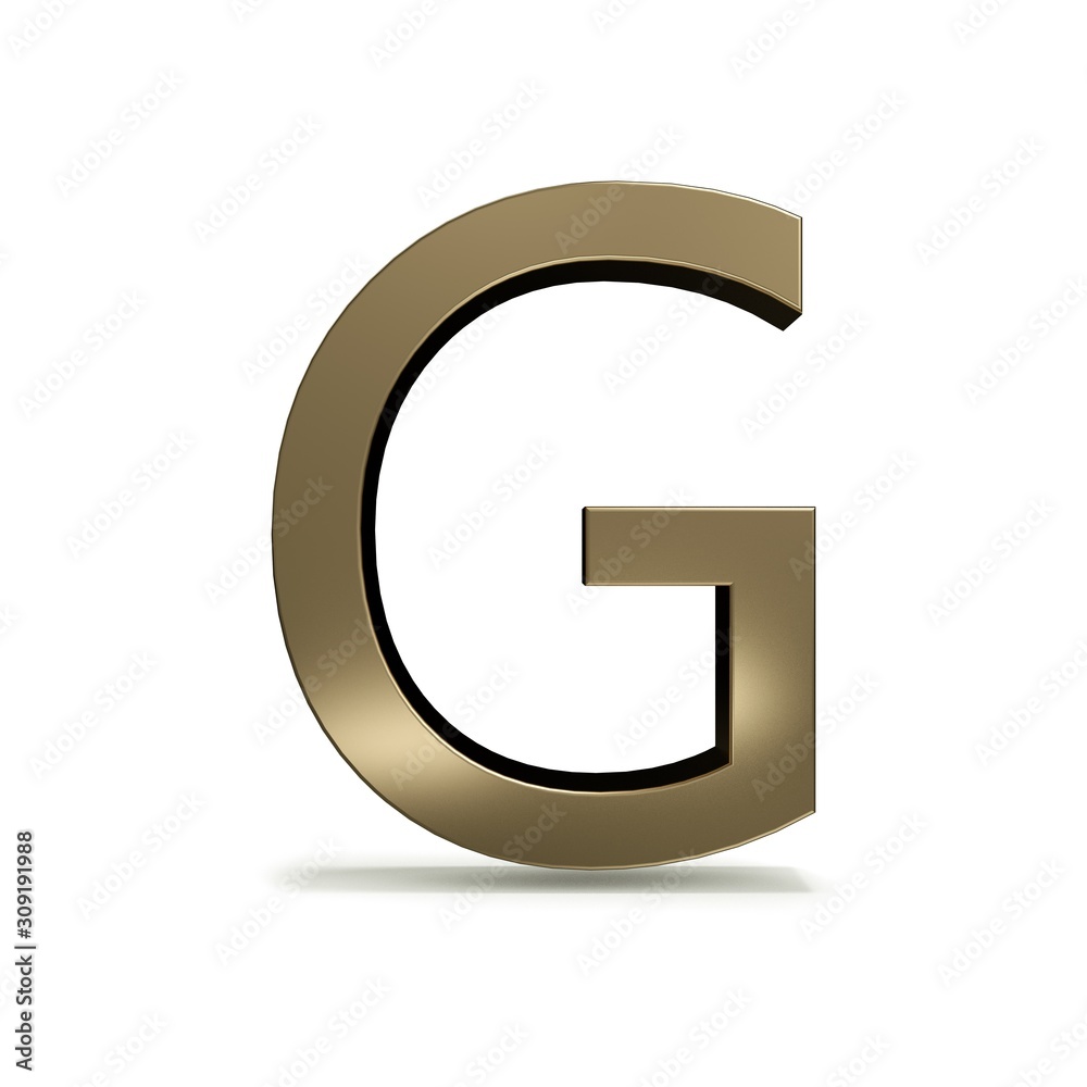 3d letter collection with white background.letter G 3d letter collection with white background.letter G