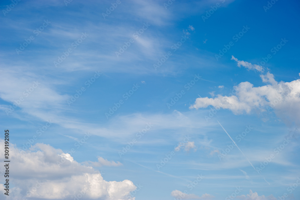 Beautiful sky and clouds in winter Beautiful sky and clouds in winter