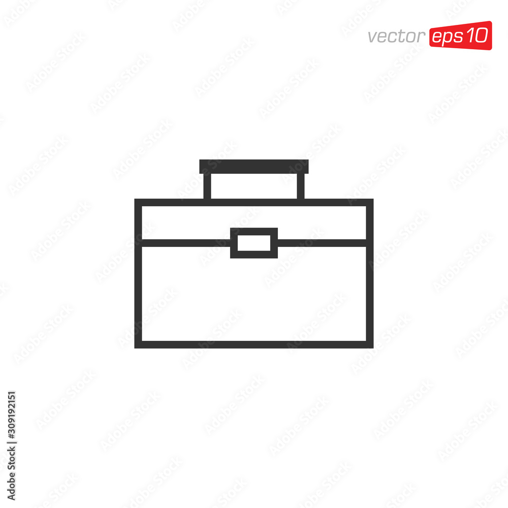 Suitcase or Briefcase Icon Design Vector Suitcase or Briefcase Icon Design Vector