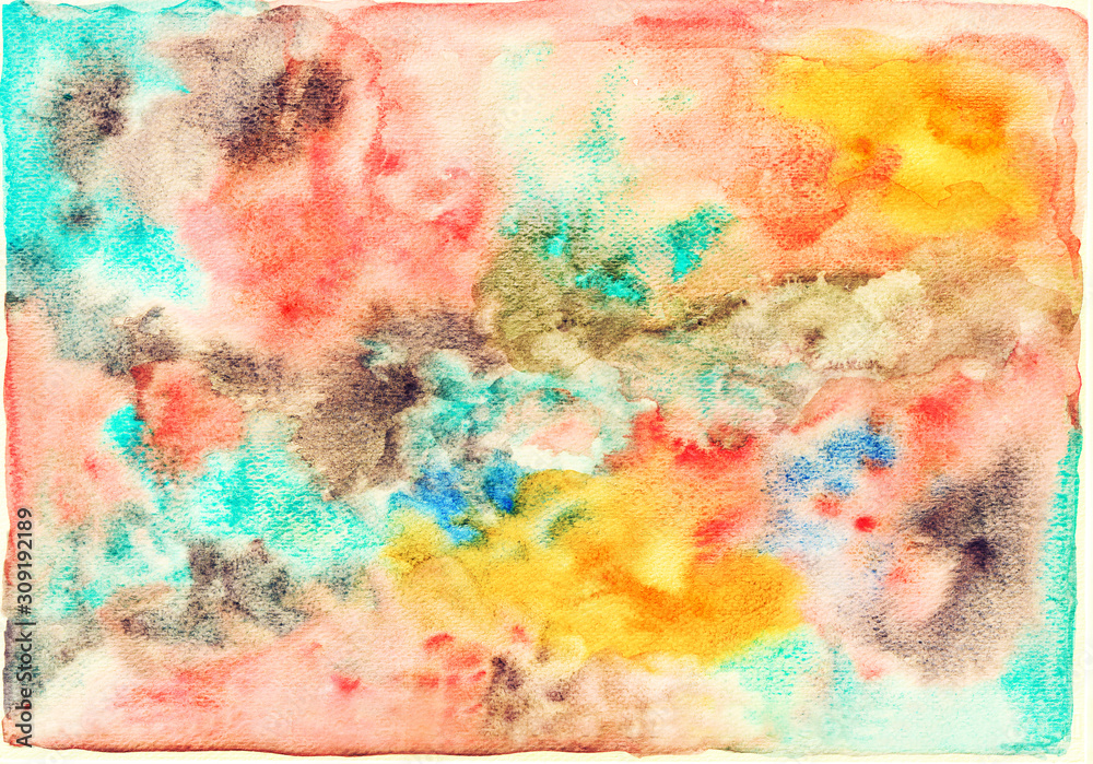 The abstract watercolor background