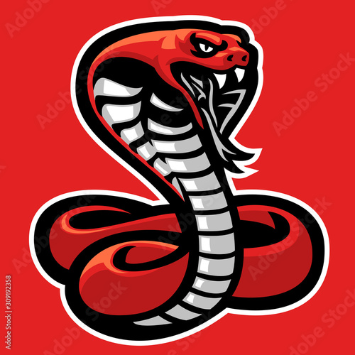 mascot of aggressive cobra snake