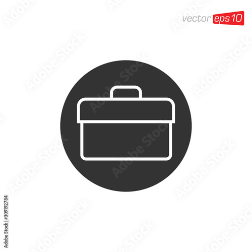 Suitcase or Briefcase Icon Design Vector