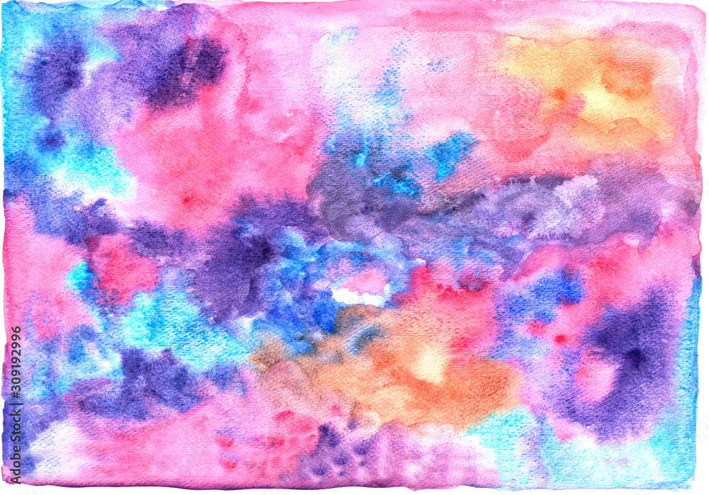 The abstract watercolor background