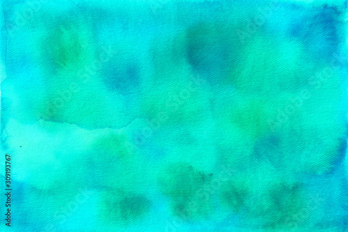 The abstract watercolor background in blue tone.