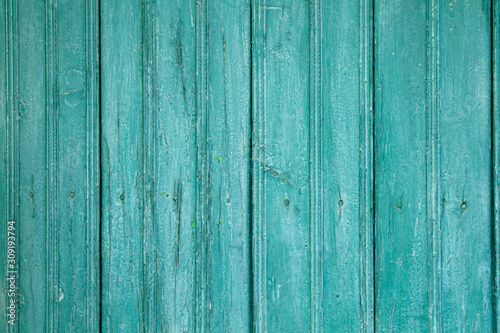 blue-green colored wooden planks wall
