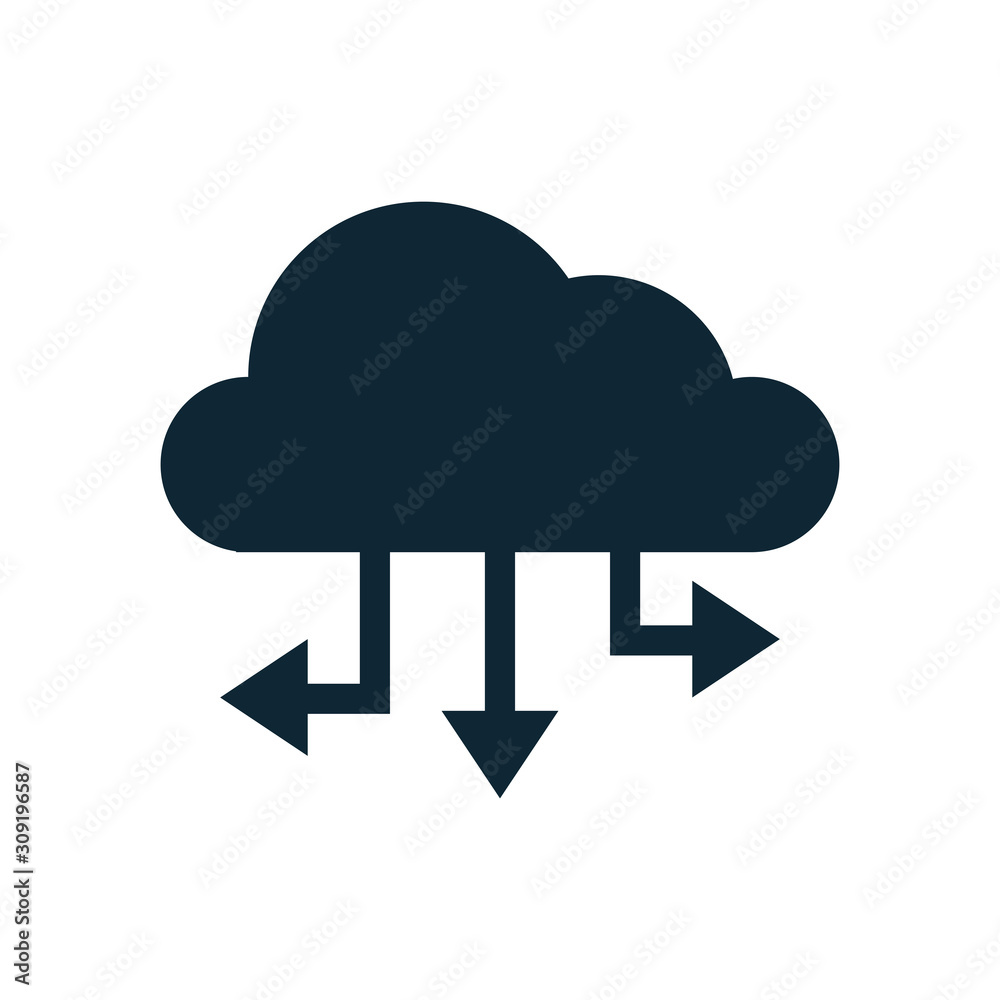 cloud computing data isolated icon cloud computing data isolated icon