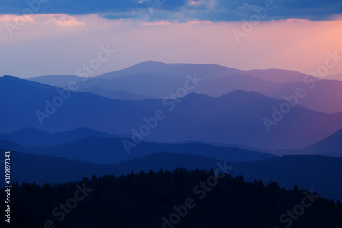 Dawn, from Clingman's Dome, Great Smoky Mountains National Park, Tennessee, USA © Dean Pennala
