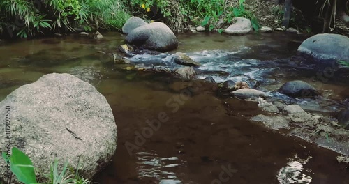 The water flow in Thailand forest footage for nature content