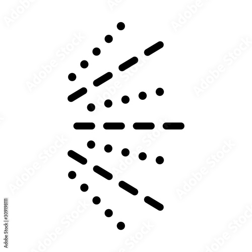 Spray icon vector. A thin line sign. Isolated contour symbol illustration