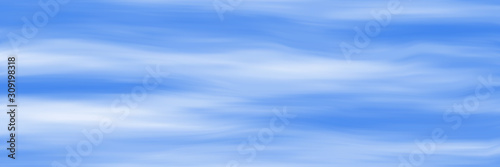 Realistic clouds in the blue sky, panoramic image, vector background, EPS10