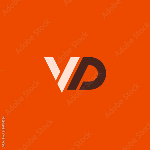 VD. Monogram of Two letters V&D. Luxury, simple, minimal and elegant VD logo design. Vector illustration template.