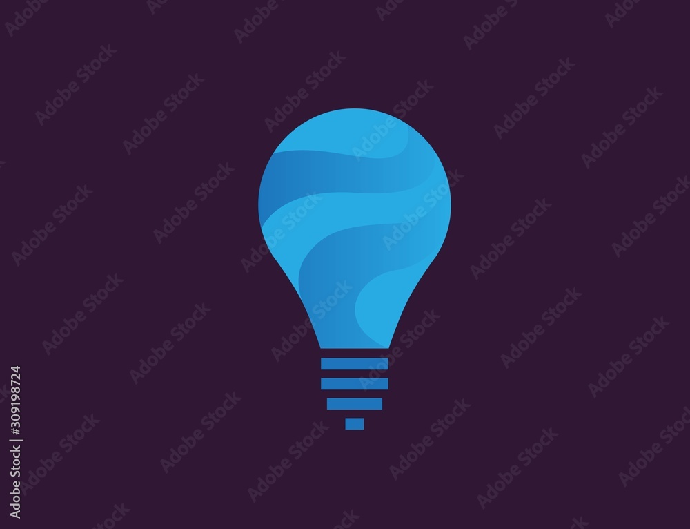 Creative light bulb lamp logo. Modern icon vector graphic Creative light bulb lamp logo. Modern icon vector graphic