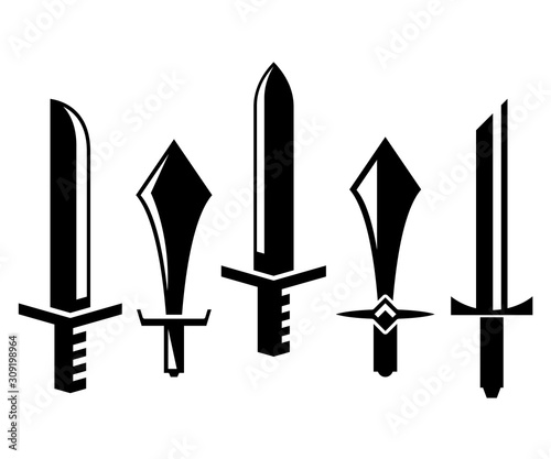 sword and rapier vector illustration
