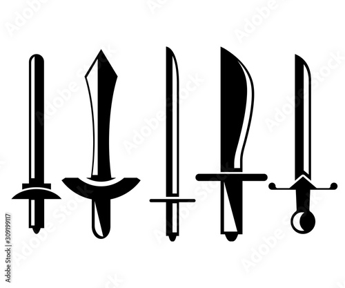 sword and rapier vector illustration
