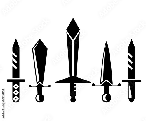 sword and rapier vector illustration