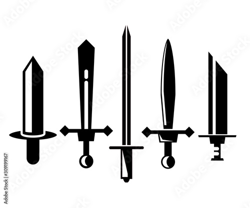 sword and rapier vector illustration