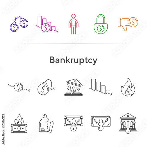 Bankruptcy icons