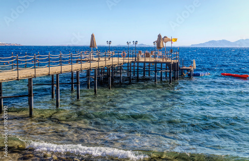 Summer holidays in Egypt. Red Sea Pier  Sharm El Sheikh