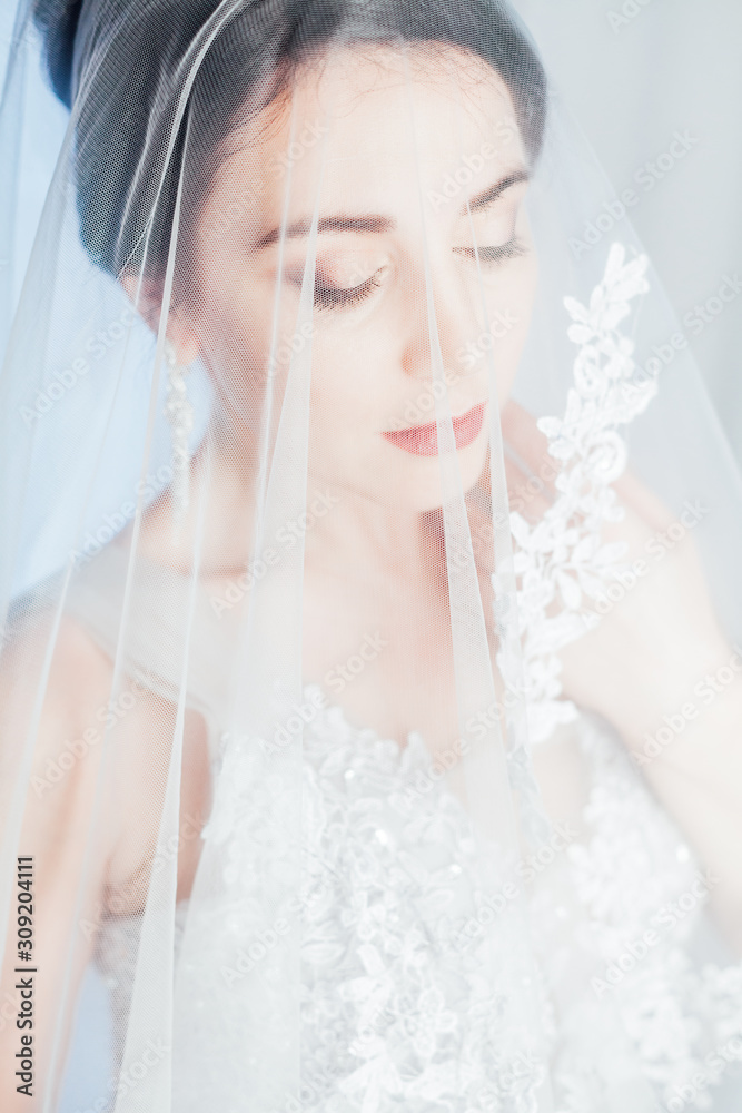 brunette woman in gray wedding gown white brunette woman in gray wedding gown white