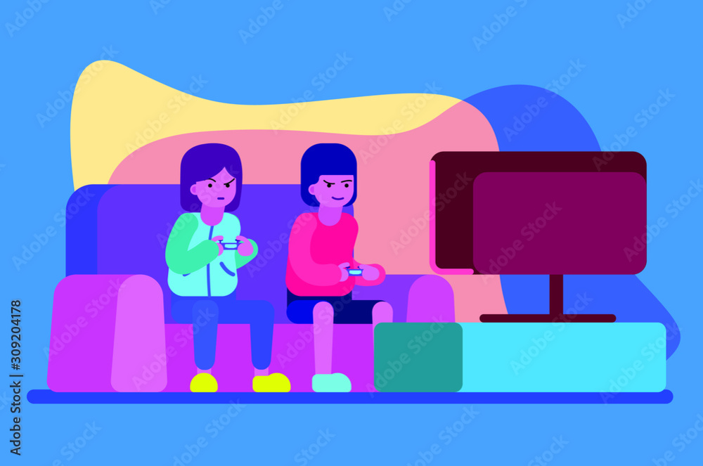 playing game in room playing game in room