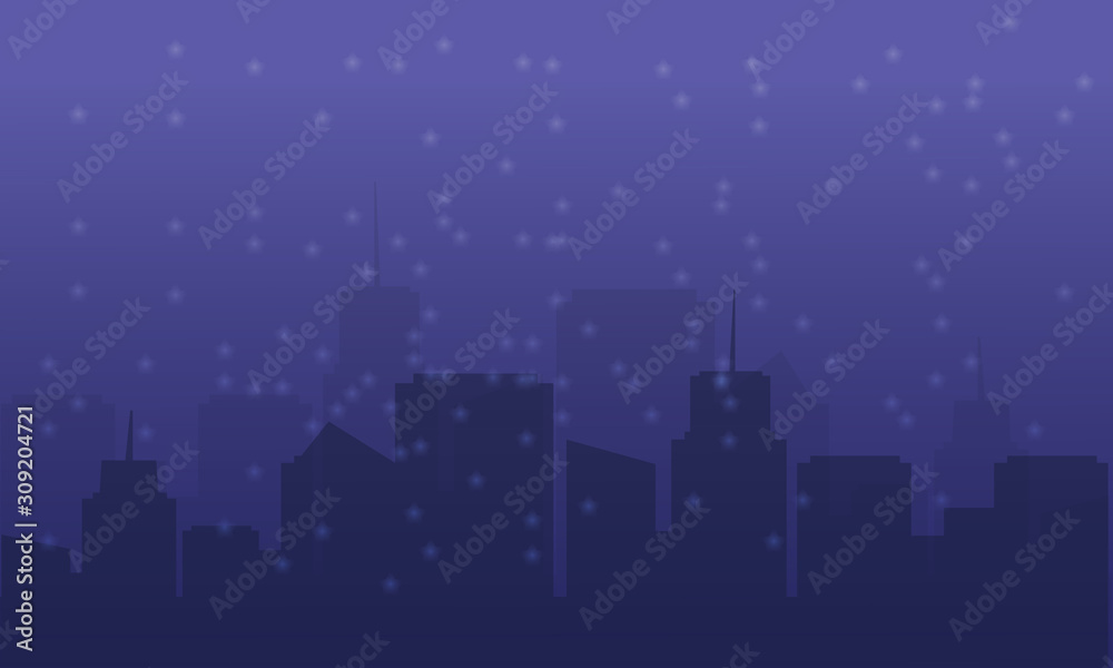 Fototapeta premium vector flat cartoon panorama - cityscape with different buildings