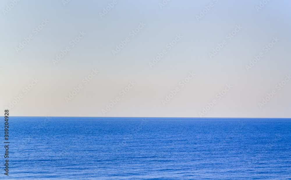Blue sea and sky isolated background landscape