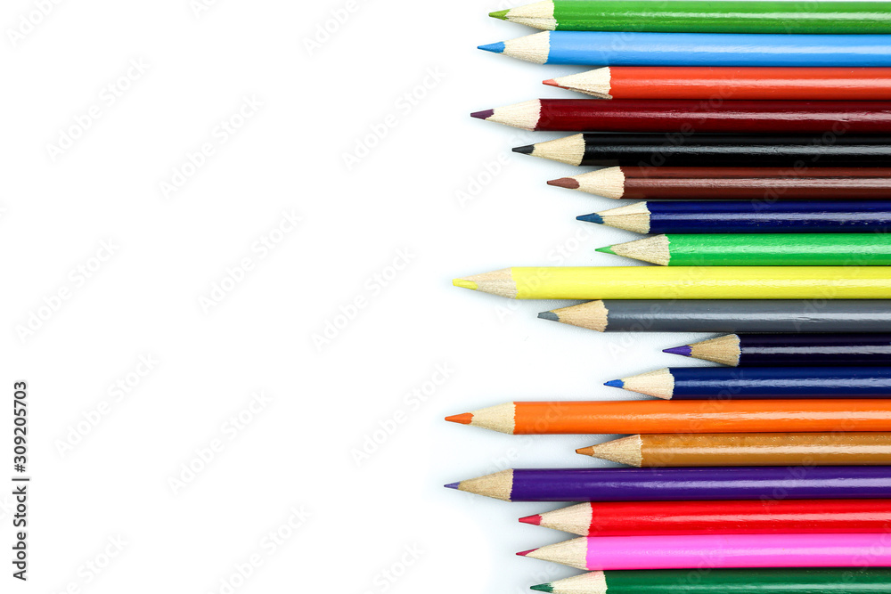 Color pencils isolated on white background. Color pencils isolated on white background.