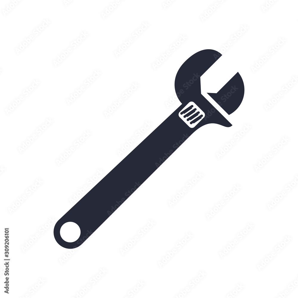 wrench mechanic tool flat icon wrench mechanic tool flat icon