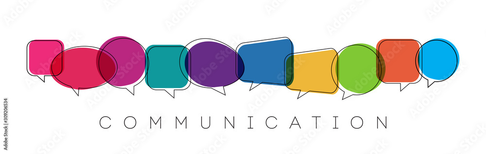 speech bubbles, communication concept, vector illustration