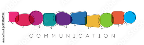 speech bubbles, communication concept, vector illustration