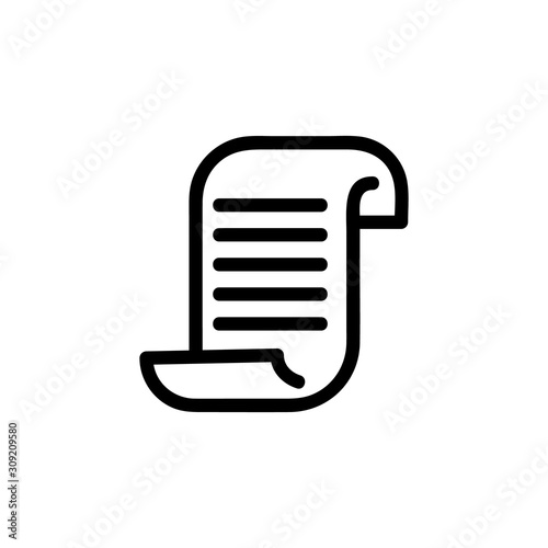 magical spell icon vector. A thin line sign. Isolated contour symbol illustration