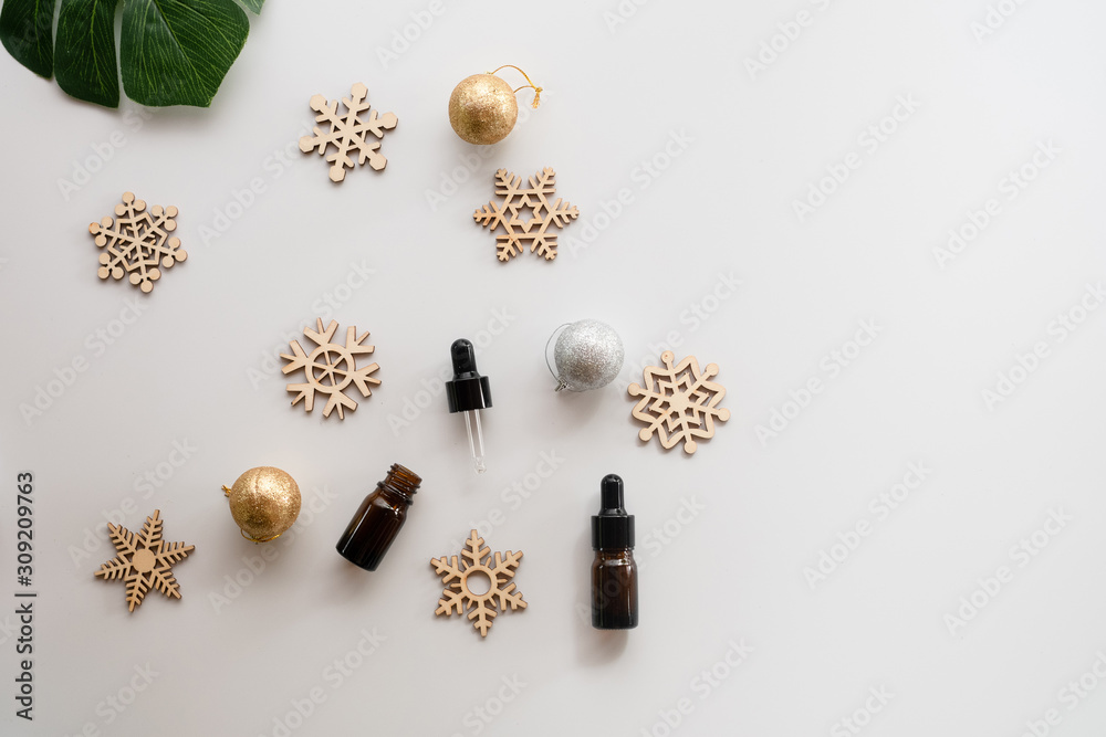 natural skincare products on white background. natural skincare products on white background.