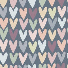 Crédence de cuisine Formes géométriques patrons Cœurs colorés scandinaves Saint-Valentin  © AngellozOlga