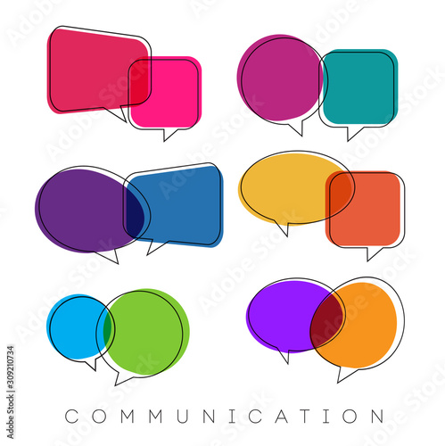 speech bubbles, communication concept, vector illustration