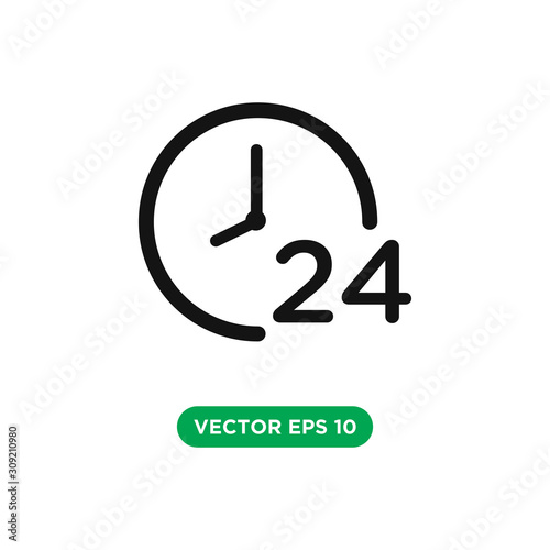 time clock vector icon concept design template