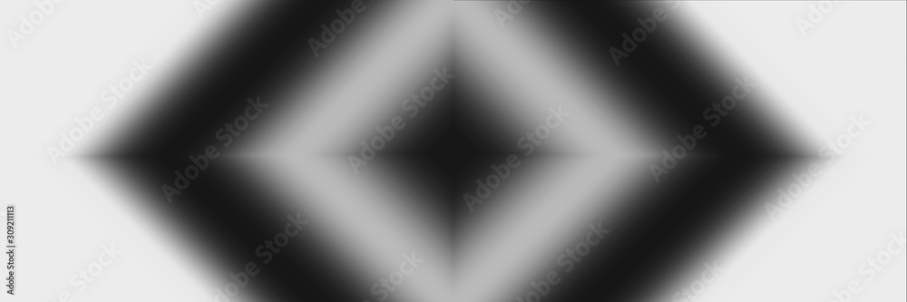 Panoramic square pattern in black and white. Abstract Monochrome Background