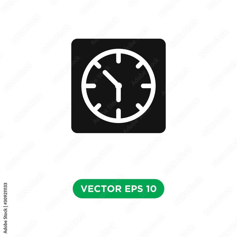 time clock vector icon concept design template time clock vector icon concept design template