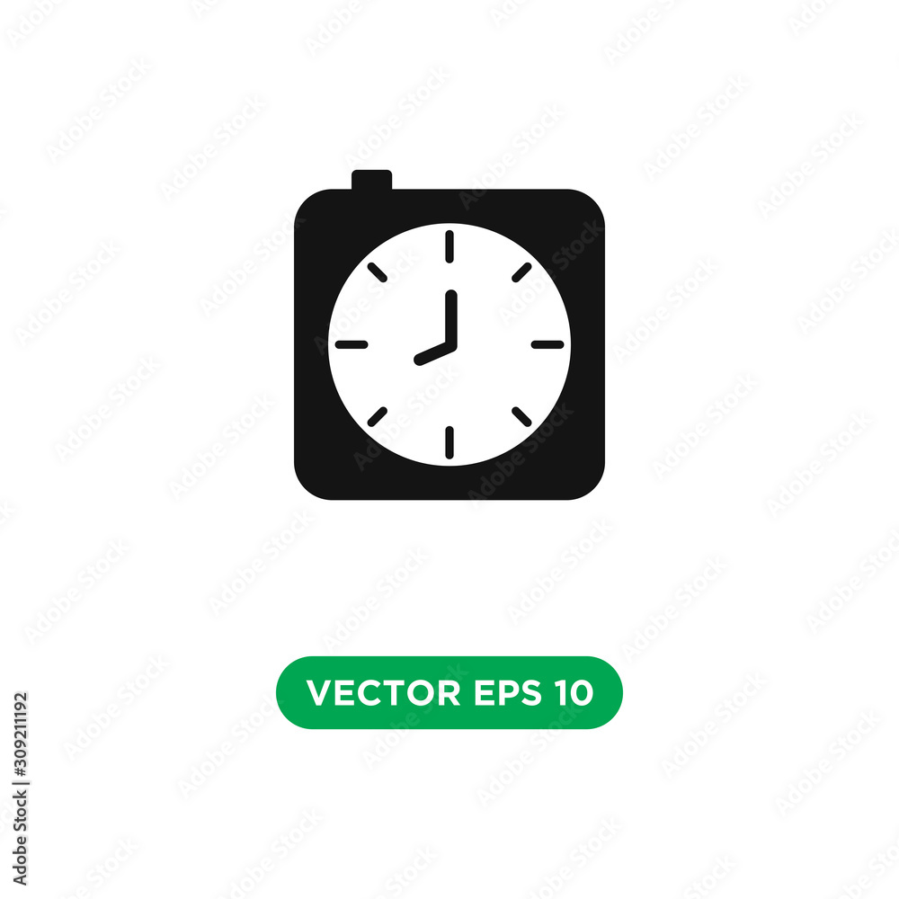 time clock vector icon concept design template time clock vector icon concept design template