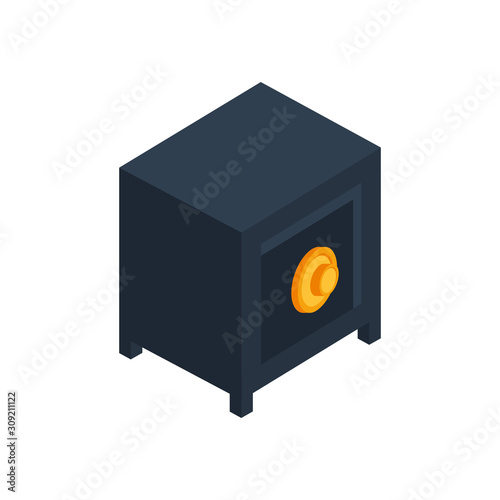 safe box money isolated icon