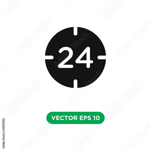 time clock vector icon concept design template