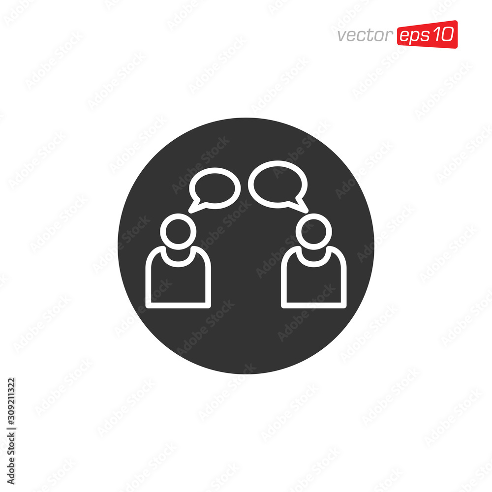 Talking Community Icon Design Vector Talking Community Icon Design Vector