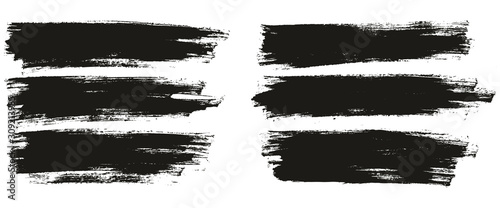 Flat Paint Brush Thin Full Background High Detail Abstract Vector Background Set 