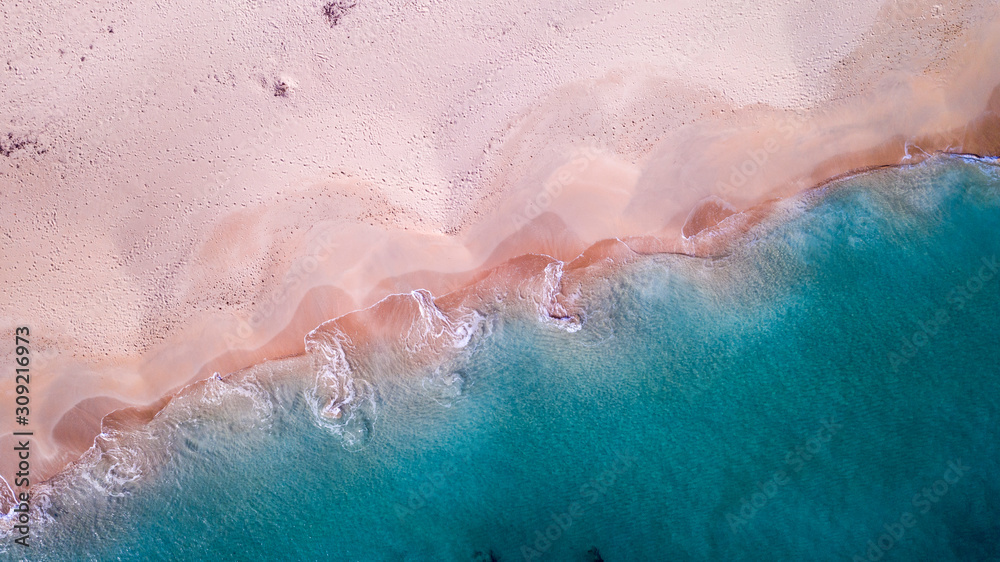 Fototapeta premium The Magaluf beach of Majorca, Spain from the height of bird flight