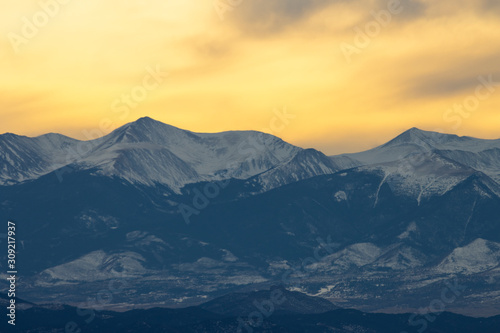 Winter Sunset on the Sangre de Cristo Mountains © swkrullimaging