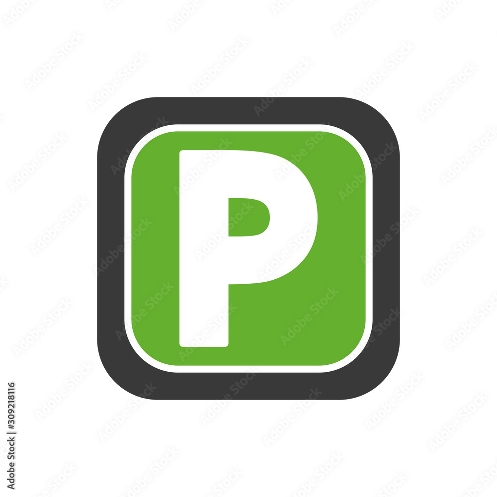 parking zone signal isolated icon parking zone signal isolated icon